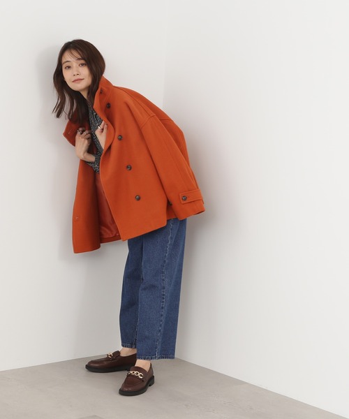 N.（N. Natural Beauty Basic）（エヌエヌナチュラルビューティーベーシック）の「【追加生産】【S Size Line】◆テックメルトンスタンドネックショートコート（その他アウター・レディース・ブラック/ベージュ/オレンジ・SMALL/MEDIUM）」の22枚目の写真