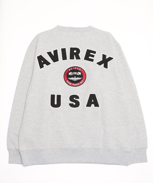 AVIREX(アヴィレックス)の「VARSITY LOGO CREW NECK SWEAT / バーシティ ロゴ クルーネック スウェット / AVIREX / アヴィレックス(スウェット・メンズ・グリーン/ブラック/ホワイト/オレンジ/その他・2XL/L/M/XL)」の9枚目の写真