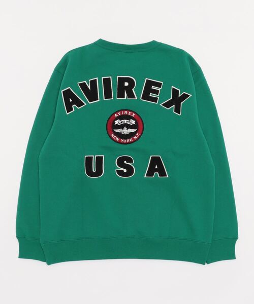 AVIREX(アヴィレックス)の「VARSITY LOGO CREW NECK SWEAT / バーシティ ロゴ クルーネック スウェット / AVIREX / アヴィレックス(スウェット・メンズ・グリーン/ブラック/ホワイト/オレンジ/その他・2XL/L/M/XL)」の6枚目の写真