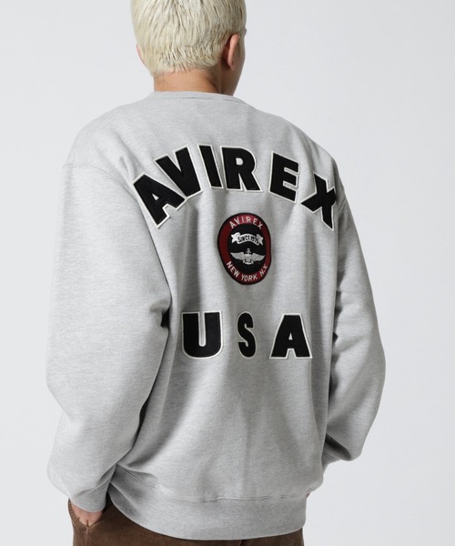 AVIREX(アヴィレックス)の「VARSITY LOGO CREW NECK SWEAT / バーシティ ロゴ クルーネック スウェット / AVIREX / アヴィレックス(スウェット・メンズ・グリーン/ブラック/ホワイト/オレンジ/その他・2XL/L/M/XL)」の5枚目の写真