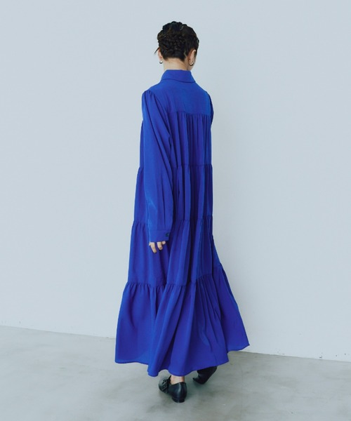 manana suerte（マニャーナスエルテ）の「ラウンドカラーティアードワンピース（ワンピース・レディース・グリーン/ブラック/ブルー/パープル・FREE）」の11枚目の写真