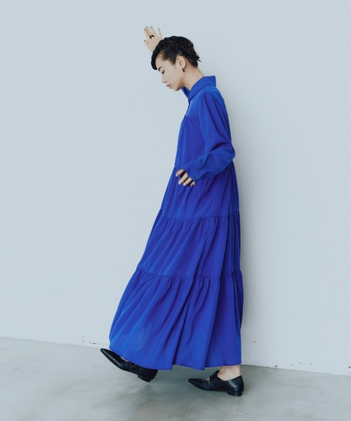 manana suerte（マニャーナスエルテ）の「ラウンドカラーティアードワンピース（ワンピース・レディース・グリーン/ブラック/ブルー/パープル・FREE）」の12枚目の写真