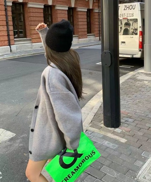 meJane（ミージェーン）の「P刺繍ロゴ コクーンシルエットニットカーディガン（カーディガン/ボレロ・レディース・ブラック/グレー/キャメル・FREE）」の10枚目の写真