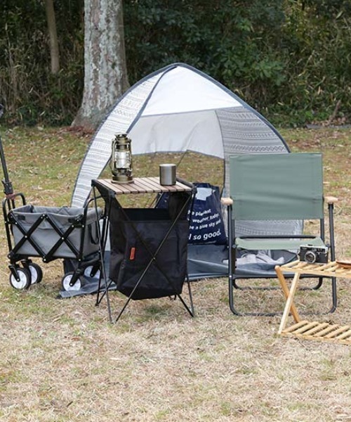 ストレージテーブル　キャンプ用品 ストレージ付きアウトドアテーブル 90cm×60cm | キャンプ用