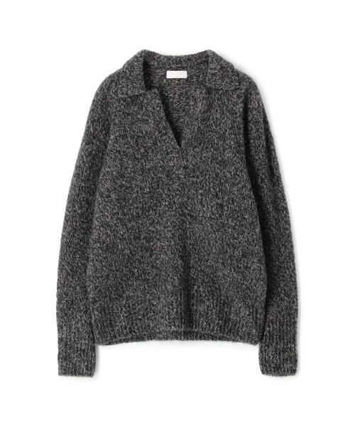 TOMORROWLAND （トゥモローランド）の「パフミックス ポロニット（ニット/セーター・レディース・ブラック系その他/ピンク系その他/ライトグレー・S）」の2枚目の写真