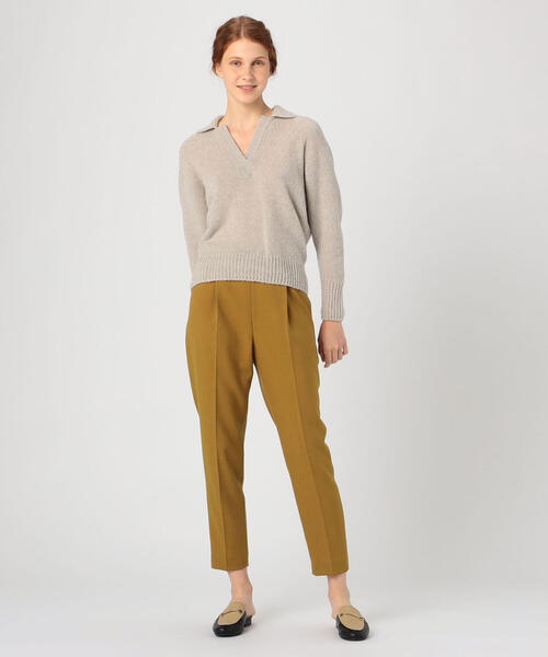 TOMORROWLAND （トゥモローランド）の「パフミックス ポロニット（ニット/セーター・レディース・ブラック系その他/ピンク系その他/ライトグレー・S）」の4枚目の写真