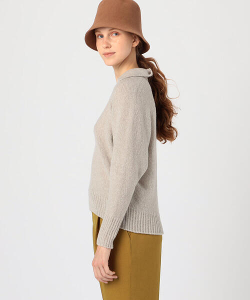 TOMORROWLAND （トゥモローランド）の「パフミックス ポロニット（ニット/セーター・レディース・ブラック系その他/ピンク系その他/ライトグレー・S）」の6枚目の写真