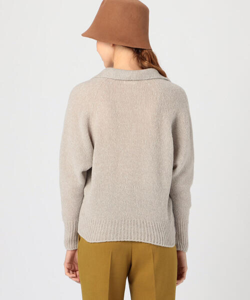 TOMORROWLAND （トゥモローランド）の「パフミックス ポロニット（ニット/セーター・レディース・ブラック系その他/ピンク系その他/ライトグレー・S）」の7枚目の写真