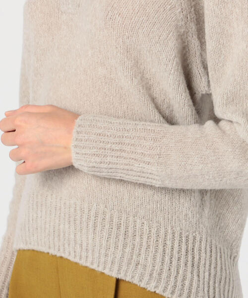 TOMORROWLAND （トゥモローランド）の「パフミックス ポロニット（ニット/セーター・レディース・ブラック系その他/ピンク系その他/ライトグレー・S）」の11枚目の写真