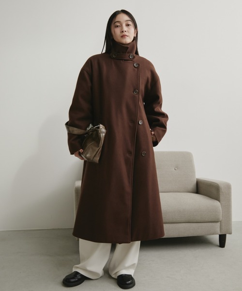 スタンドカラー3WAYロングコート（ステンカラーコート）｜Aunt Marie's