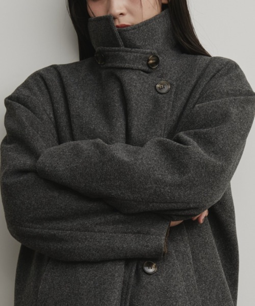スタンドカラー3WAYロングコート（ステンカラーコート）｜Aunt Marie's