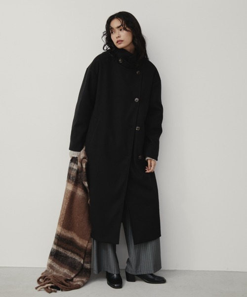 スタンドカラー3WAYロングコート（ステンカラーコート）｜Aunt