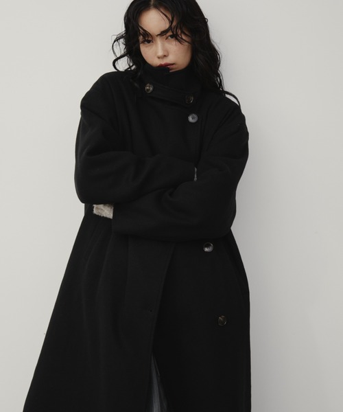 スタンドカラー3WAYロングコート（ステンカラーコート）｜Aunt Marie's