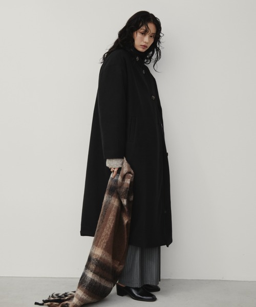 セール】スタンドカラー3WAYロングコート（ステンカラーコート）｜Aunt
