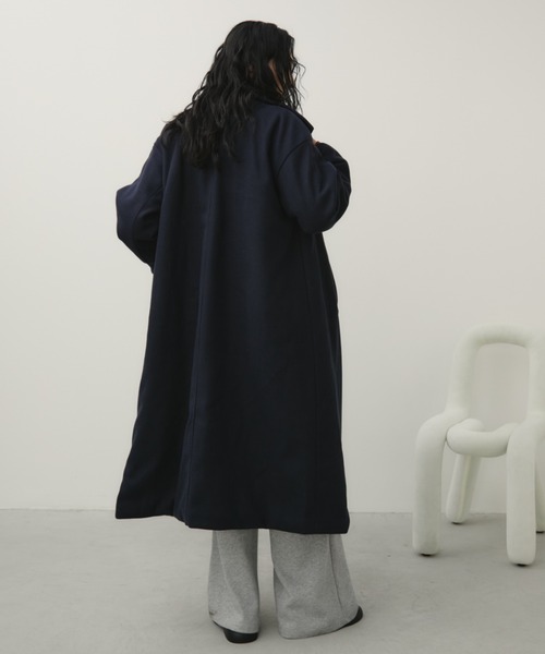 セール】スタンドカラー3WAYロングコート（ステンカラーコート）｜Aunt