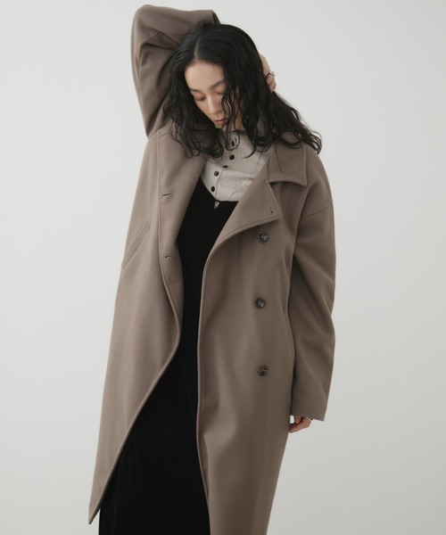 スタンドカラー3WAYロングコート（ステンカラーコート）｜Aunt Marie's