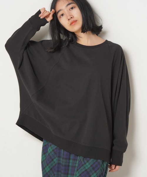 LUPILIEN（ルピリアン）の「パウダー天竺ラグランプルオーバー（Tシャツ/カットソー・レディース・ピンク/A/ブラック・FREE）」の8枚目の写真