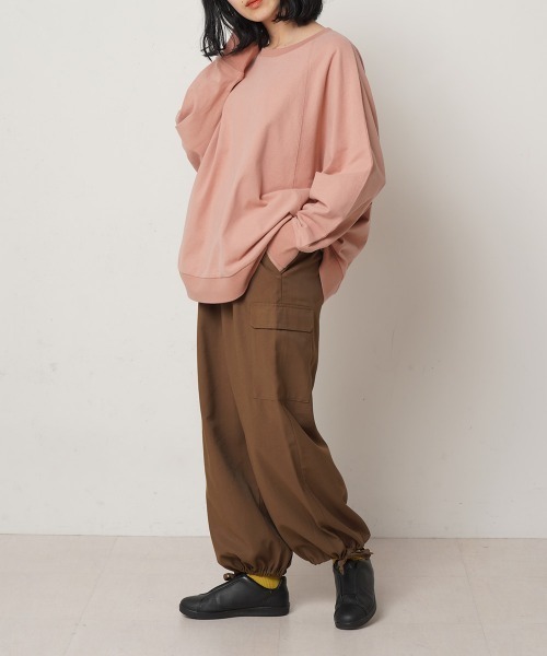 LUPILIEN（ルピリアン）の「パウダー天竺ラグランプルオーバー（Tシャツ/カットソー・レディース・ピンク/A/ブラック・FREE）」の5枚目の写真