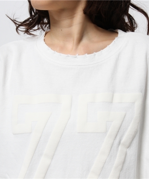 WHO'S WHO gallery（フーズフーギャラリー）の「【THE BIG】77ビッグTEE（Tシャツ/カットソー・レディース・ホワイト/ブラック/カーキ・FREE）」の9枚目の写真