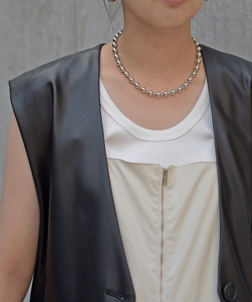 Marient(マリエント)の「Ball Chain Necklace #2(ネックレス・レディース・シルバー・FREE)」の2枚目の写真