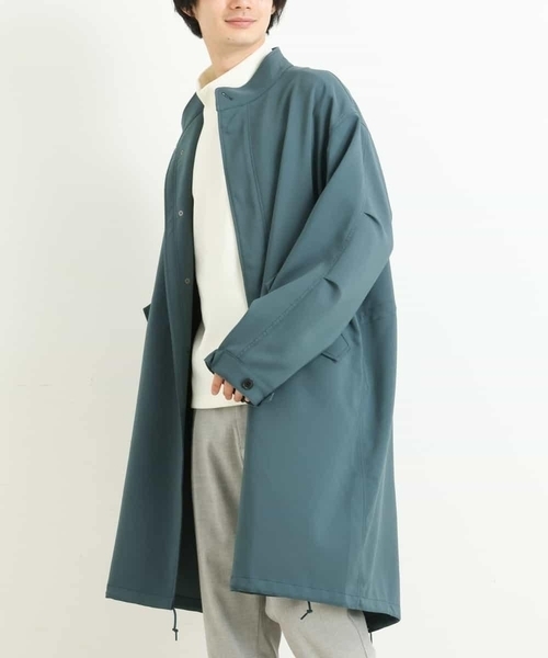 a.v.v(アーヴェヴェ)の「ワイドシルエットスタンドモッズコート(モッズコート・メンズ・グリーン・46/48)」の1枚目の写真