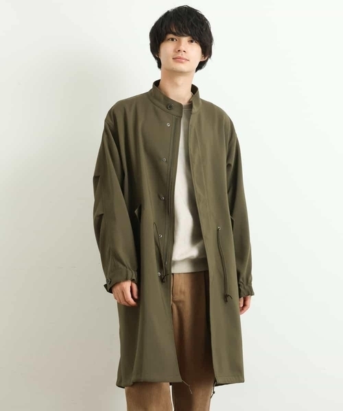 a.v.v(アーヴェヴェ)の「ワイドシルエットスタンドモッズコート(モッズコート・メンズ・グリーン・46/48)」の8枚目の写真