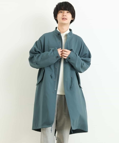 a.v.v(アーヴェヴェ)の「ワイドシルエットスタンドモッズコート(モッズコート・メンズ・グリーン・46/48)」の17枚目の写真