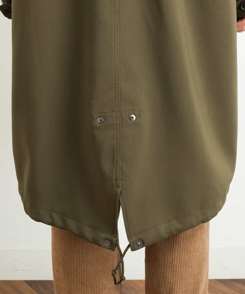 a.v.v(アーヴェヴェ)の「ワイドシルエットスタンドモッズコート(モッズコート・メンズ・グリーン・46/48)」の5枚目の写真
