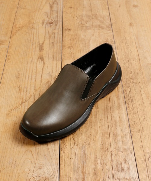 PADRONE(パドローネ)の「PADRONE パドローネ / HB SIDE GORE SHOES サイドゴアレザーシューズ スリッポンシューズ 日本製 / PU5311-2002(スリッポン・メンズ・アッシュブラウン/ブラック・40/41/42)」の5枚目の写真
