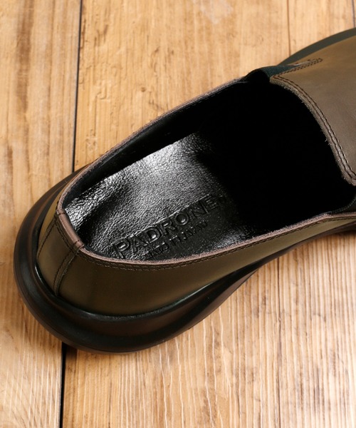 PADRONE(パドローネ)の「PADRONE パドローネ / HB SIDE GORE SHOES サイドゴアレザーシューズ スリッポンシューズ 日本製 / PU5311-2002(スリッポン・メンズ・アッシュブラウン/ブラック・40/41/42)」の11枚目の写真