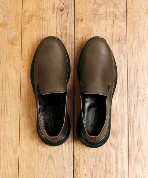 PADRONE(パドローネ)の「PADRONE パドローネ / HB SIDE GORE SHOES サイドゴアレザーシューズ スリッポンシューズ 日本製 / PU5311-2002(スリッポン・メンズ・アッシュブラウン/ブラック・40/41/42)」の14枚目の写真