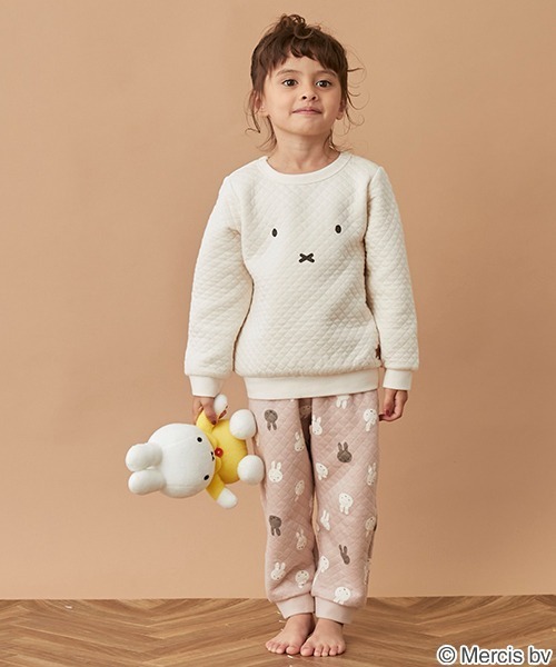 petit main（プティマイン）の「【miffy】キルティングパジャマ（アンサンブル・キッズ・ライトグレー/ベージュ/ライトピンク・100cm/120cm/80ｃｍ/130cm/90cm/110cm）」の3枚目の写真