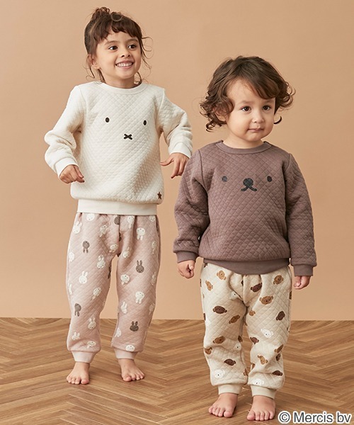 petit main（プティマイン）の「【miffy】キルティングパジャマ（アンサンブル・キッズ・ライトグレー/ベージュ/ライトピンク・100cm/120cm/80ｃｍ/130cm/90cm/110cm）」の7枚目の写真