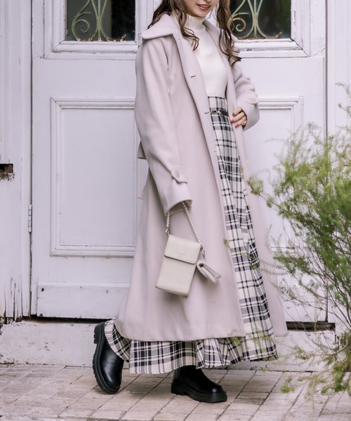 OLIVE des OLIVE（オリーブデオリーブ）の「モバイルショルダー（ショルダーバッグ・レディース・ピンク/ブラック/グレイッシュベージュ・FREE）」の7枚目の写真