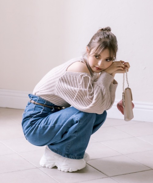 OLIVE des OLIVE（オリーブデオリーブ）の「モバイルショルダー（ショルダーバッグ・レディース・ピンク/ブラック/グレイッシュベージュ・FREE）」の14枚目の写真