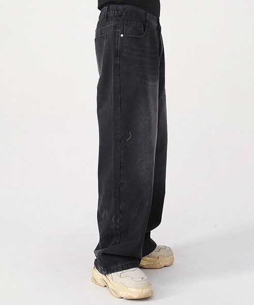 JEMUT正規品★22AW★Classy セミワイドデニムパンツ セミワイドデニムパンツ / ウエストゴム フェード WO22W4PT01