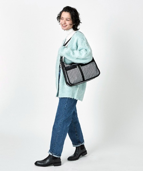 DELUXE EVERYDAY BAG クラシックヘリンボーン 美品 LeSportsac Deluxe Everyday Bag✨へリボーン柄