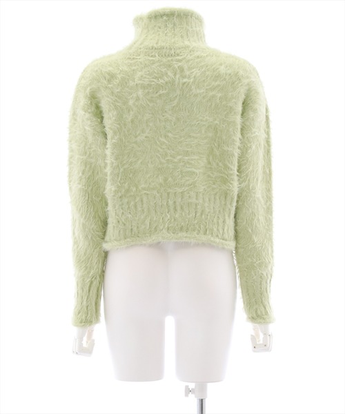 clear（クリア）の「シャギーハイネックショートニット（ニット/セーター・レディース・ピンク/ブラック/アイボリー/ミント/イエロー・F）」の12枚目の写真