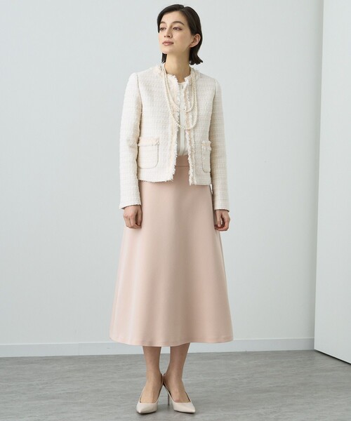 新品未使用タグ付きANAYIノーカラージャケットグレー薄手ウール38日本製 ANAYI(アナイ) ノーカラージャケット102211-10-150-85-380