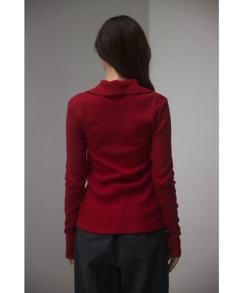 BLACK BY MOUSSY(ブラックバイマウジー)の「manyway turtle neck tops(メニーウェイタートルネックトップス)(ニット/セーター・レディース・レッド/ブラック/ベージュ・FREE)」の10枚目の写真