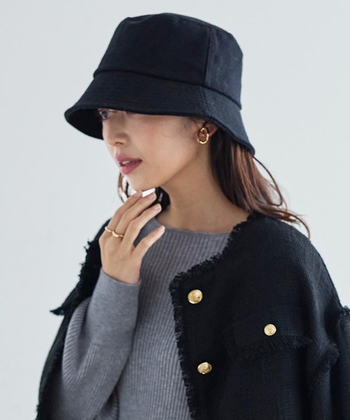 KOBE LETTUCE（コウベレタス）の「フェイクウールバケットハット（ハット・レディース・キャメル/ベージュ/ブラック・FREE）」の2枚目の写真