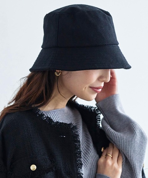 KOBE LETTUCE（コウベレタス）の「フェイクウールバケットハット（ハット・レディース・キャメル/ベージュ/ブラック・FREE）」の9枚目の写真