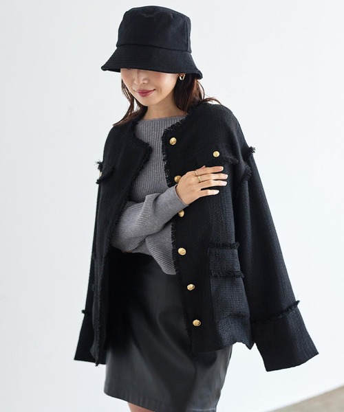 KOBE LETTUCE（コウベレタス）の「フェイクウールバケットハット（ハット・レディース・キャメル/ベージュ/ブラック・FREE）」の6枚目の写真