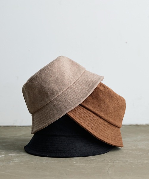 KOBE LETTUCE（コウベレタス）の「フェイクウールバケットハット（ハット・レディース・キャメル/ベージュ/ブラック・FREE）」の12枚目の写真