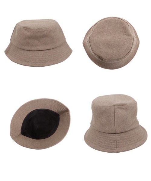 KOBE LETTUCE（コウベレタス）の「フェイクウールバケットハット（ハット・レディース・キャメル/ベージュ/ブラック・FREE）」の5枚目の写真