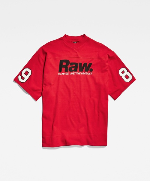G-STAR(ジースター)の「5XL RAW. TIGHT MOCK V-NECK TOP/オーバーサイズ/ビッグシルエット(Tシャツ/カットソー・レディース・グレー/レッド・X-SMALL/MEDIUM/SMALL)」の11枚目の写真