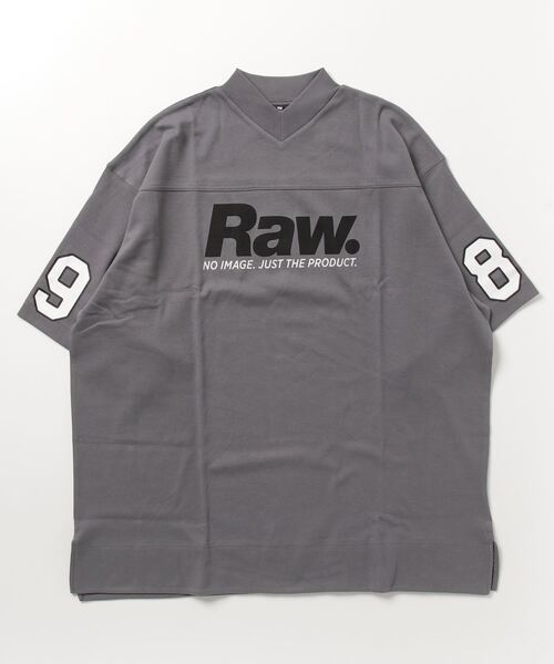 G-STAR(ジースター)の「5XL RAW. TIGHT MOCK V-NECK TOP/オーバーサイズ/ビッグシルエット(Tシャツ/カットソー・レディース・グレー/レッド・X-SMALL/MEDIUM/SMALL)」の13枚目の写真