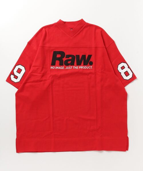 G-STAR(ジースター)の「5XL RAW. TIGHT MOCK V-NECK TOP/オーバーサイズ/ビッグシルエット(Tシャツ/カットソー・レディース・グレー/レッド・X-SMALL/MEDIUM/SMALL)」の15枚目の写真