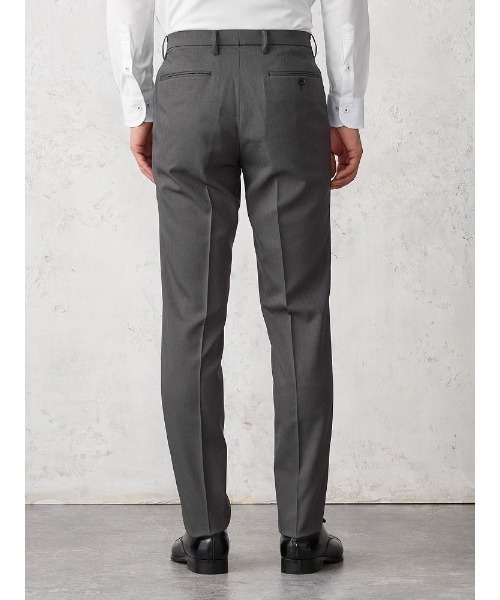 Perfect Suit FActory（パーフェクトスーツファクトリー）の「リントラ加工スラックス　ヘリンボン　グレー（スラックス・メンズ・グレー・76/85/88/79/82/91/94/73）」の3枚目の写真