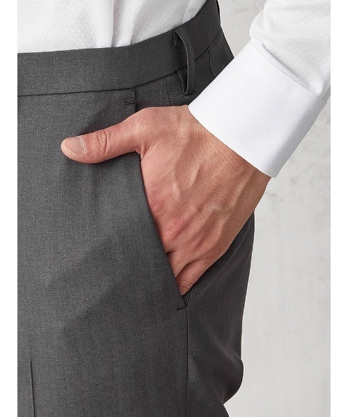 Perfect Suit FActory（パーフェクトスーツファクトリー）の「リントラ加工スラックス　ヘリンボン　グレー（スラックス・メンズ・グレー・76/85/88/79/82/91/94/73）」の6枚目の写真